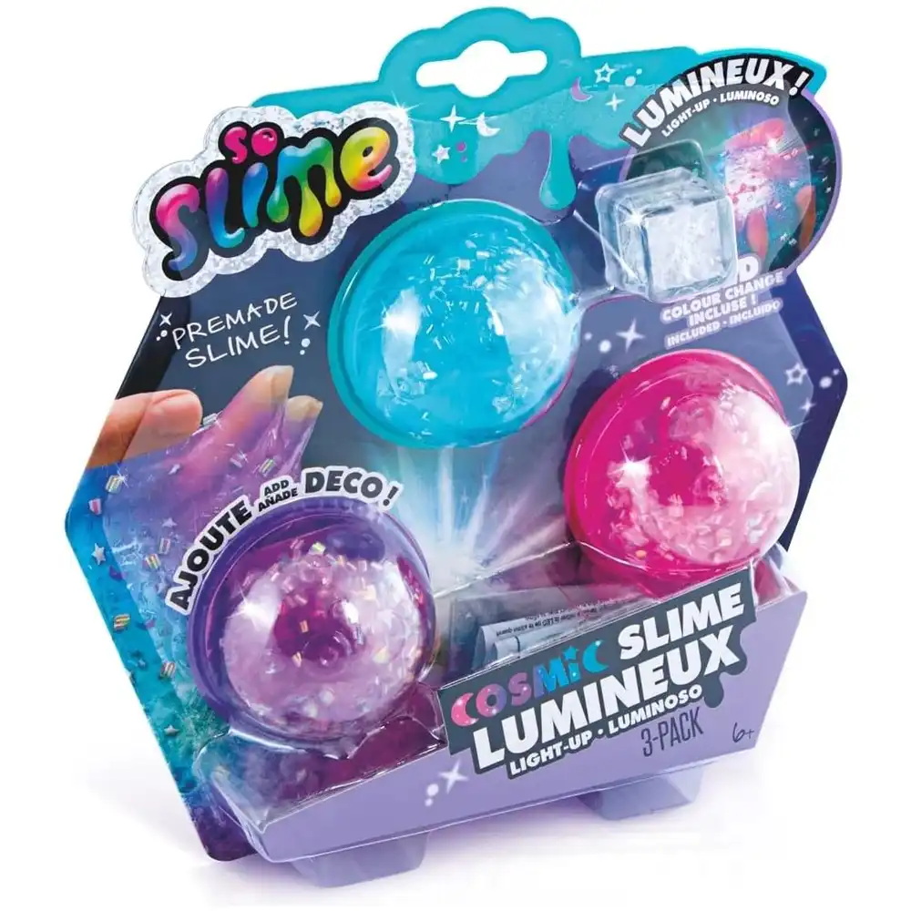 So Slime Light Up Crunch Slime Cosmic 3 Pack - SSC213