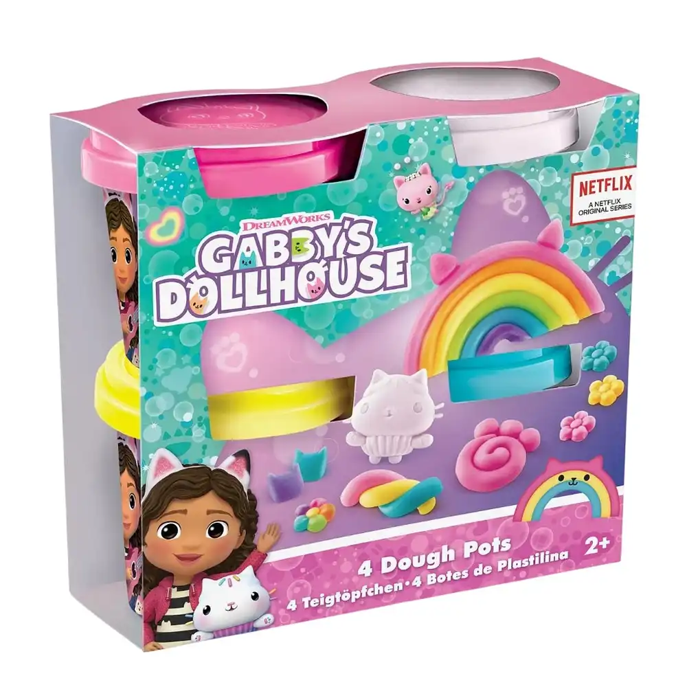 Canal Toys - Gabby's Dollhouse 4 Pot Of Modelling Dough - GAB001