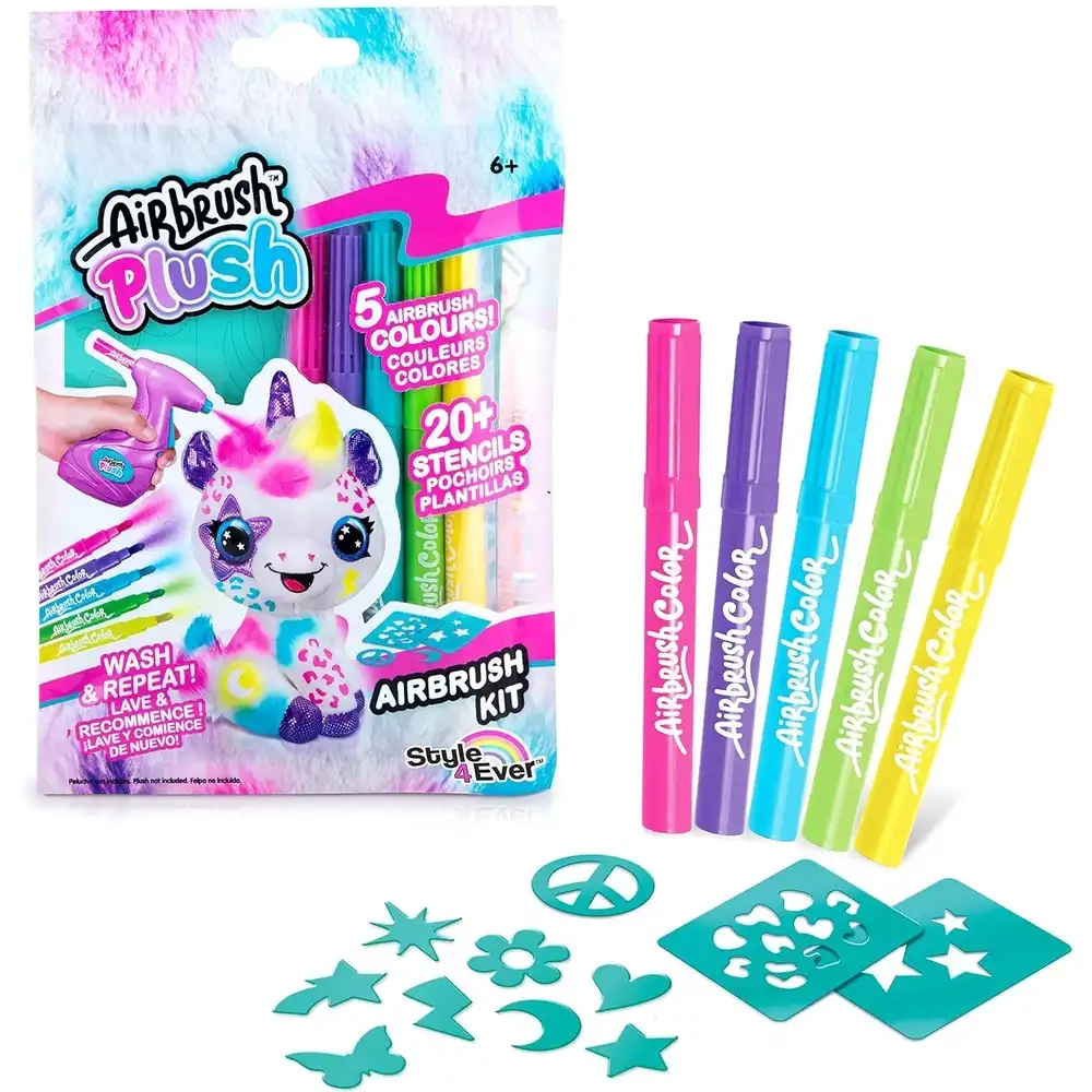 Canal Toys - Airbrush Plush Kit Neon Markers Painiting Set - AIR019