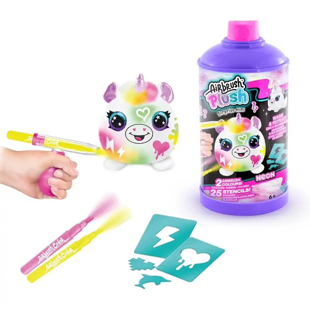 Canal Toys - Airbrush Plush Paint Can with Mystery Mini Toy - AIR020