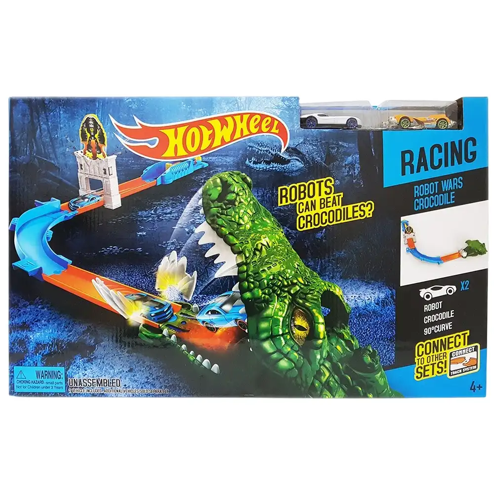 Hot Wheel Racing Robot Wars Crocodile Track with 2 Cars - 3089