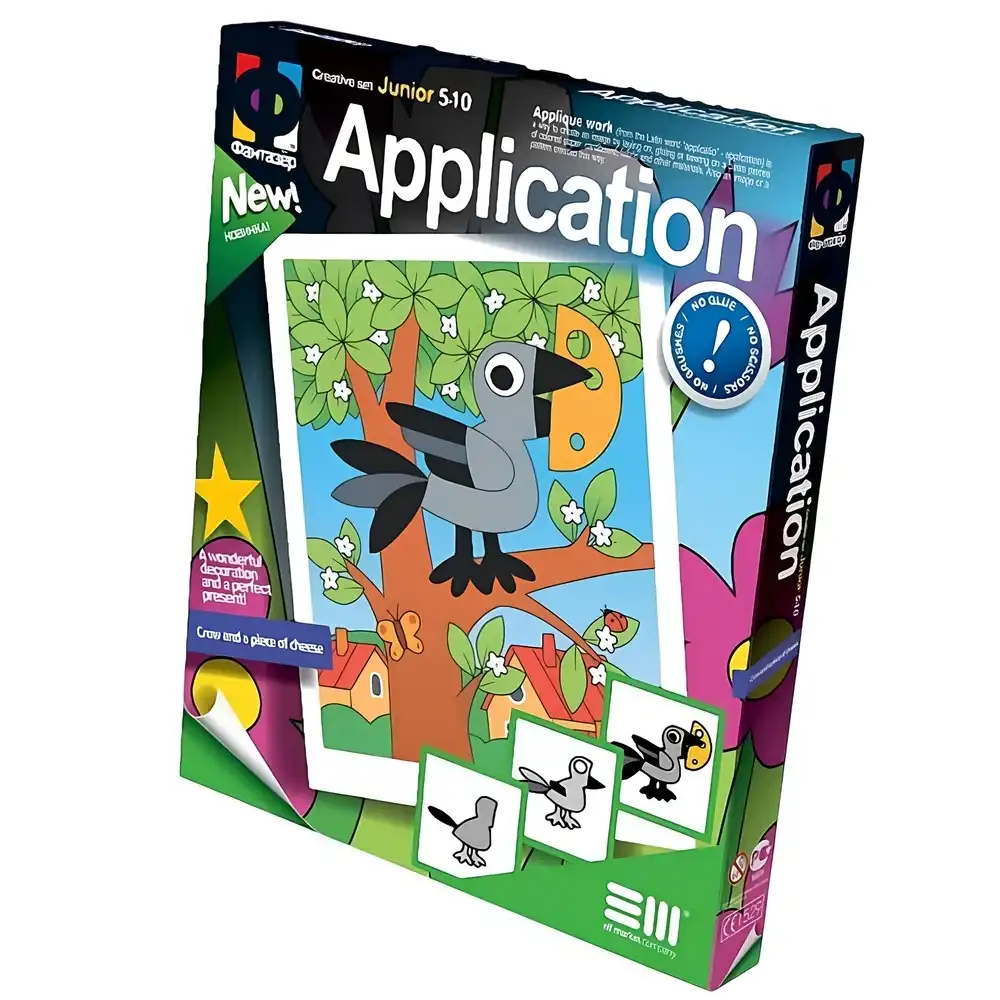 Creator - Application Cut and Glue Crow & a Piece of Cheese Set for Kids - 257001