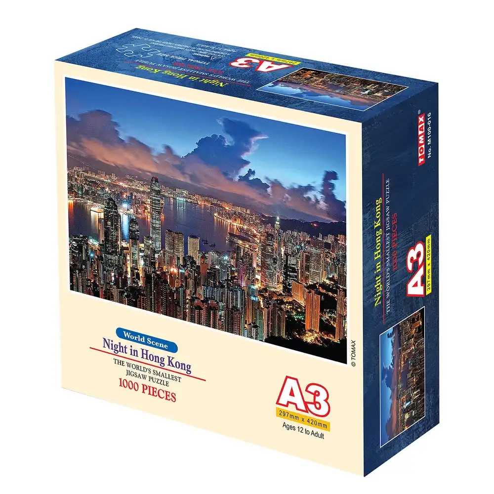 Tomax - Night In Hong Kong Mini Puzzle 1000 Pieces - M100