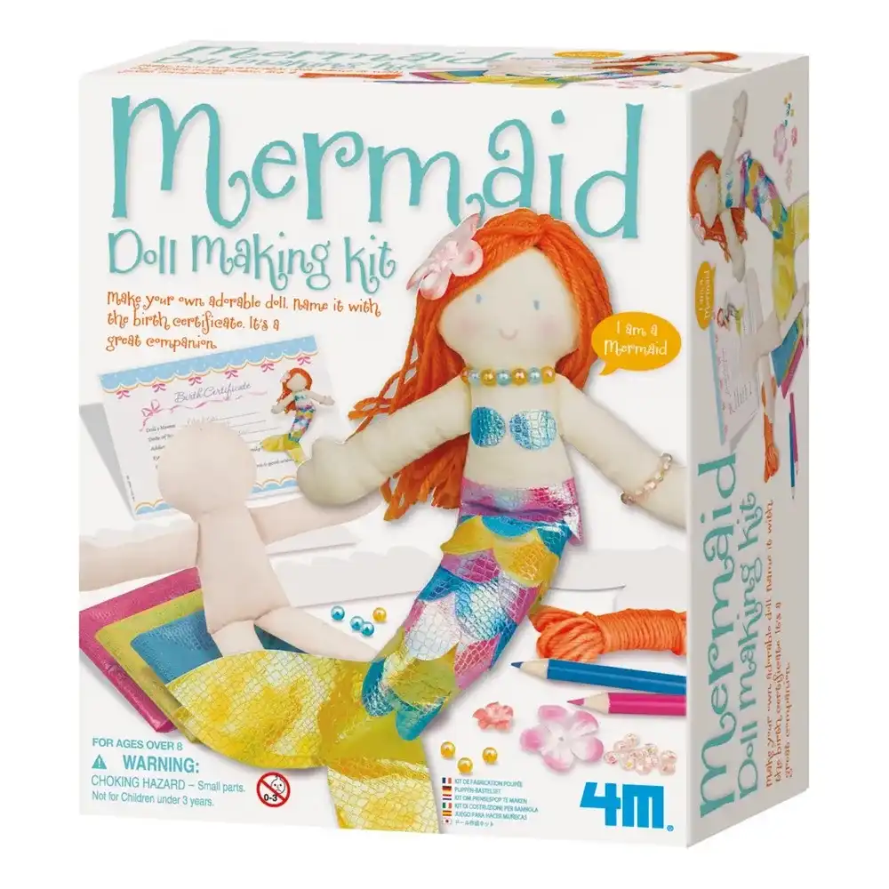 4M - Mermaid Doll Making Kit- Pink - 02733