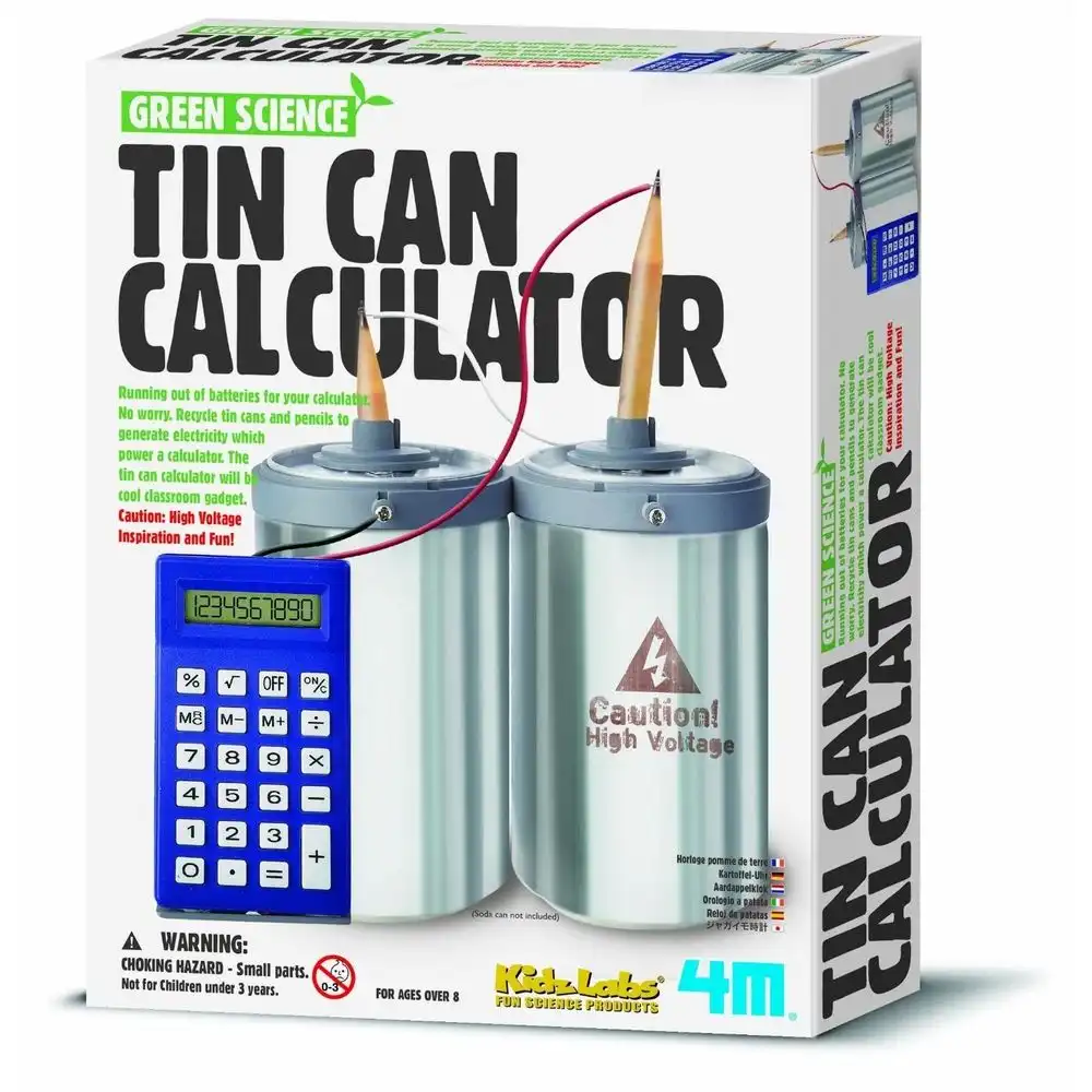 4M - KidzLabs Green Science Tin Can Calculator - 03360