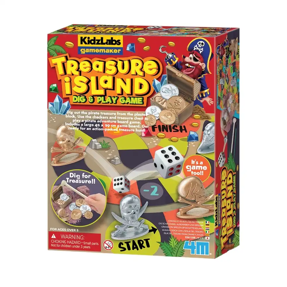 4M - Kidzlabs Gamemaker Treasure Island Dig & Play Game - 03449
