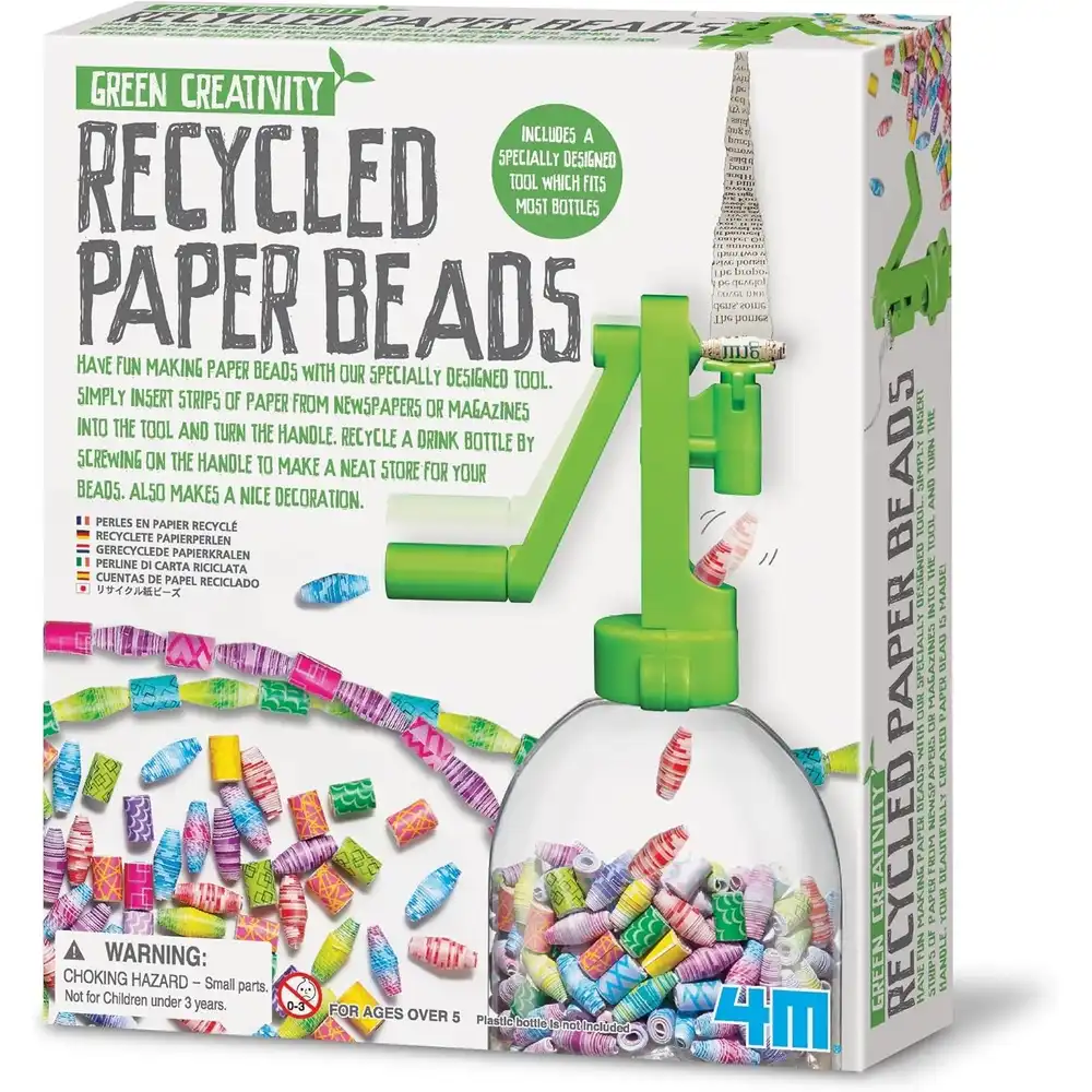 4M - Green Creativity Recycled Paper Beads - 04588