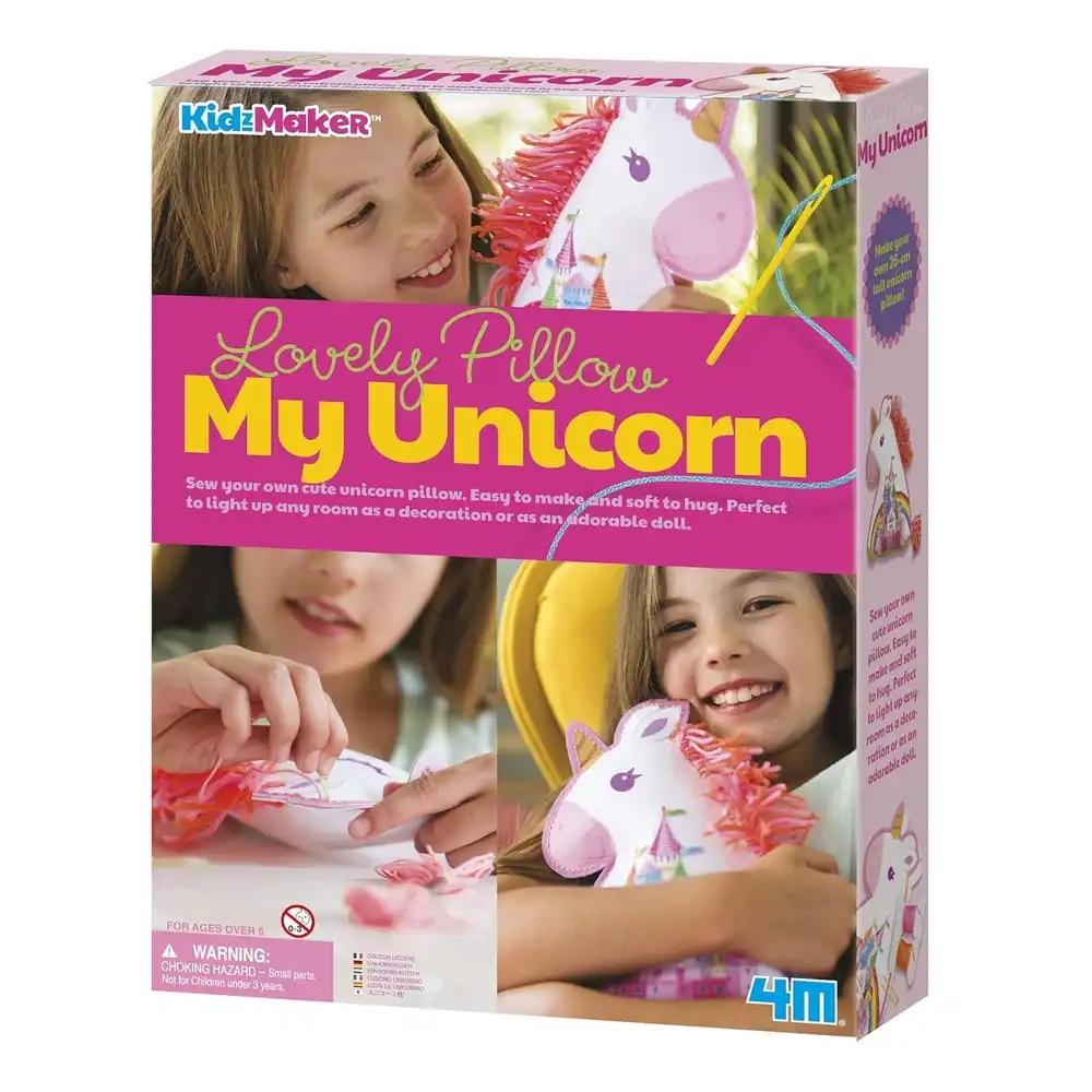 4M - KidzMaker Lovely Make Unicorn Pillow - 04744