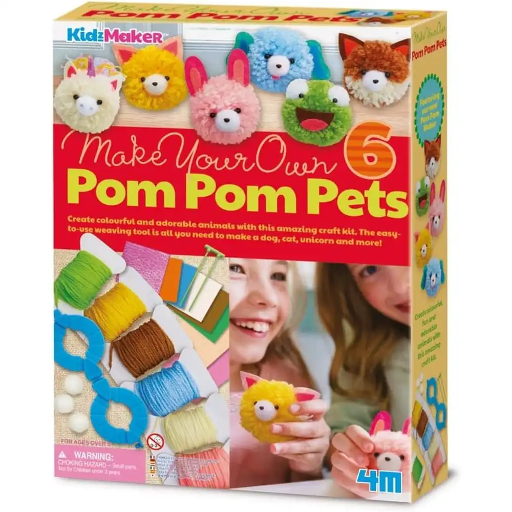 4M - KidzMaker Make Your Own Pom Pom Pets - 04760