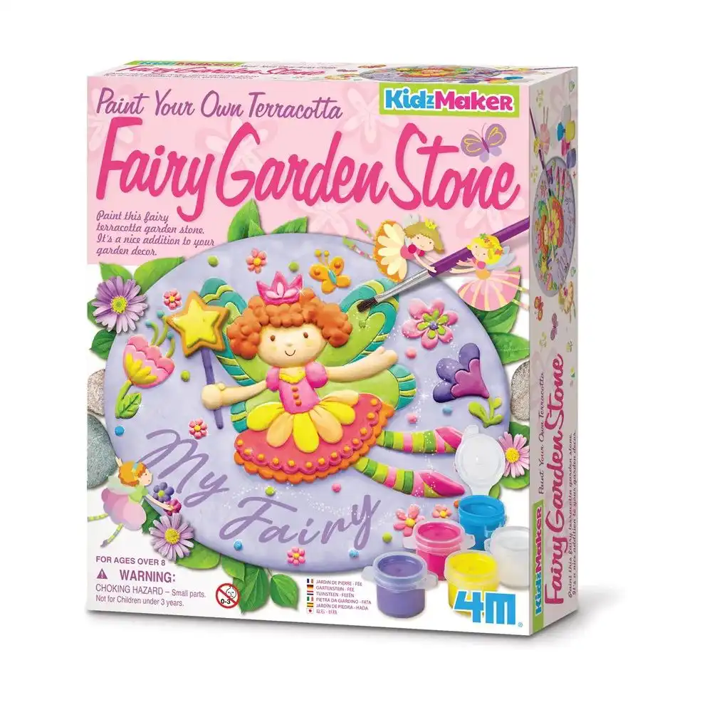 4M - Paint Your Own Terracotta Fairy Garden Stone - 04779