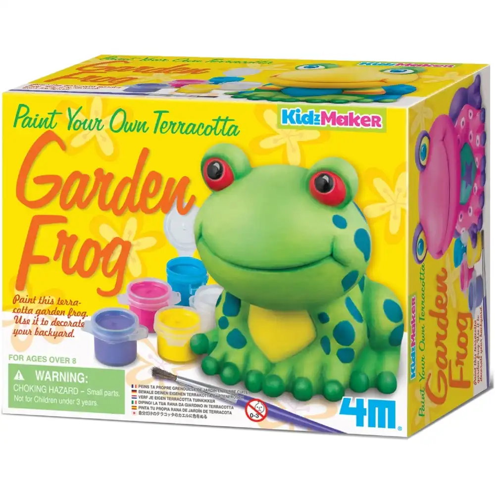 4M - KidzMaker Paint Your Own Terracotta Garden Frog - 04782