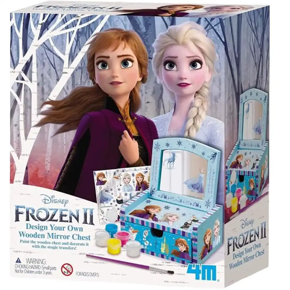 4M - Disney Frozen II Design Your Own Wooden Mirror Chest - 06201