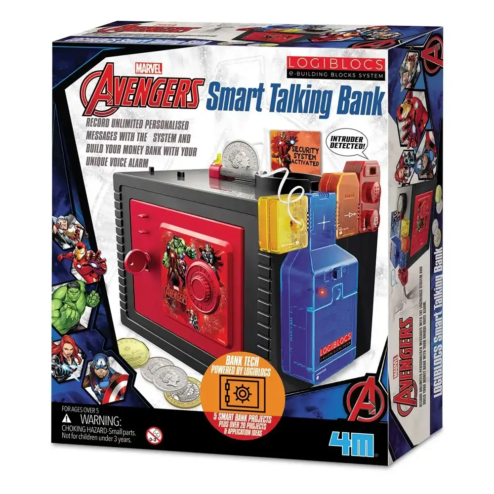 4M - Logiblocs Avengers Smart Talking Bank - 06225