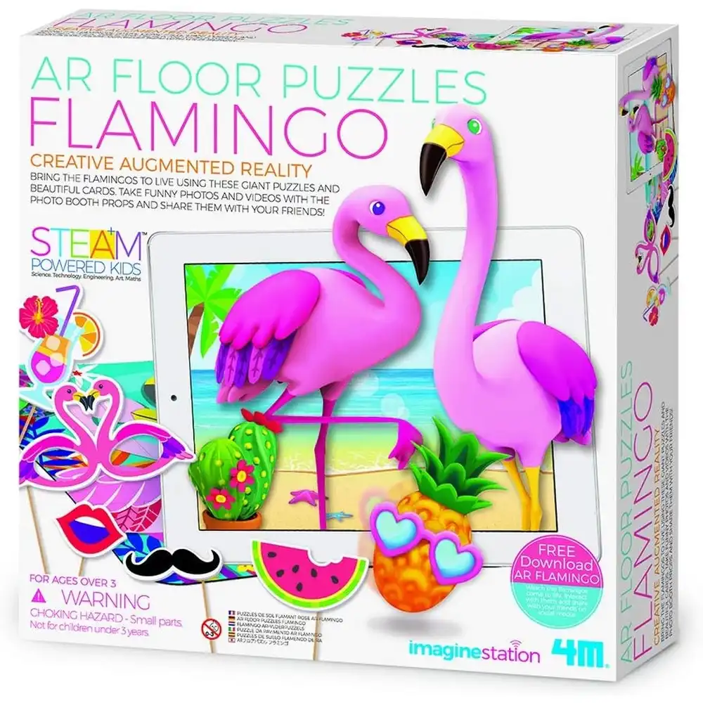 4M - Imagine Station AR Floor Puzzles Flamingo - 06809