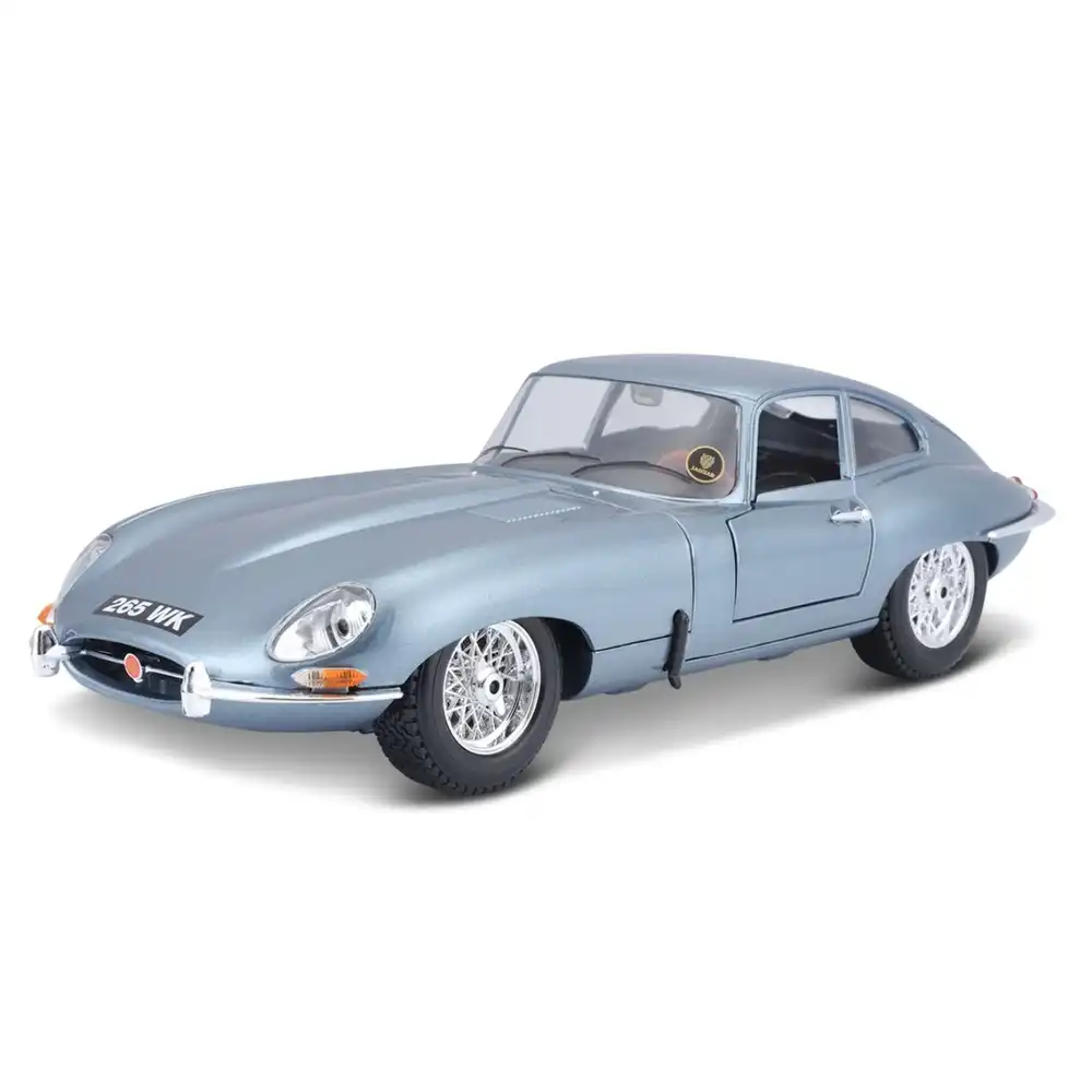 Bburago - Jaguar E-type Coupe (1961) 1/18 Diecast Model - Silver Blue - 18-12044