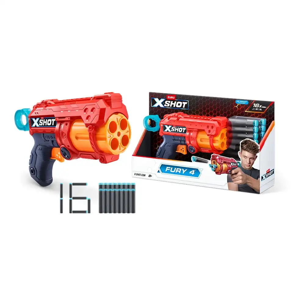 Zuru - X-Shot Excel Fury 4 with 16 Soft Bullets - 36377