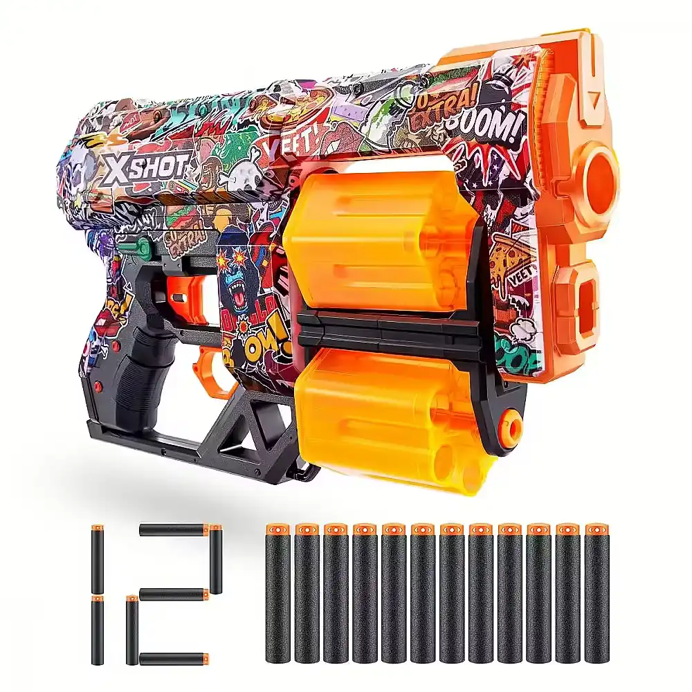 Zuru - X-Shot Skins Dread Sketch with 12 Soft Bullets - 36517H