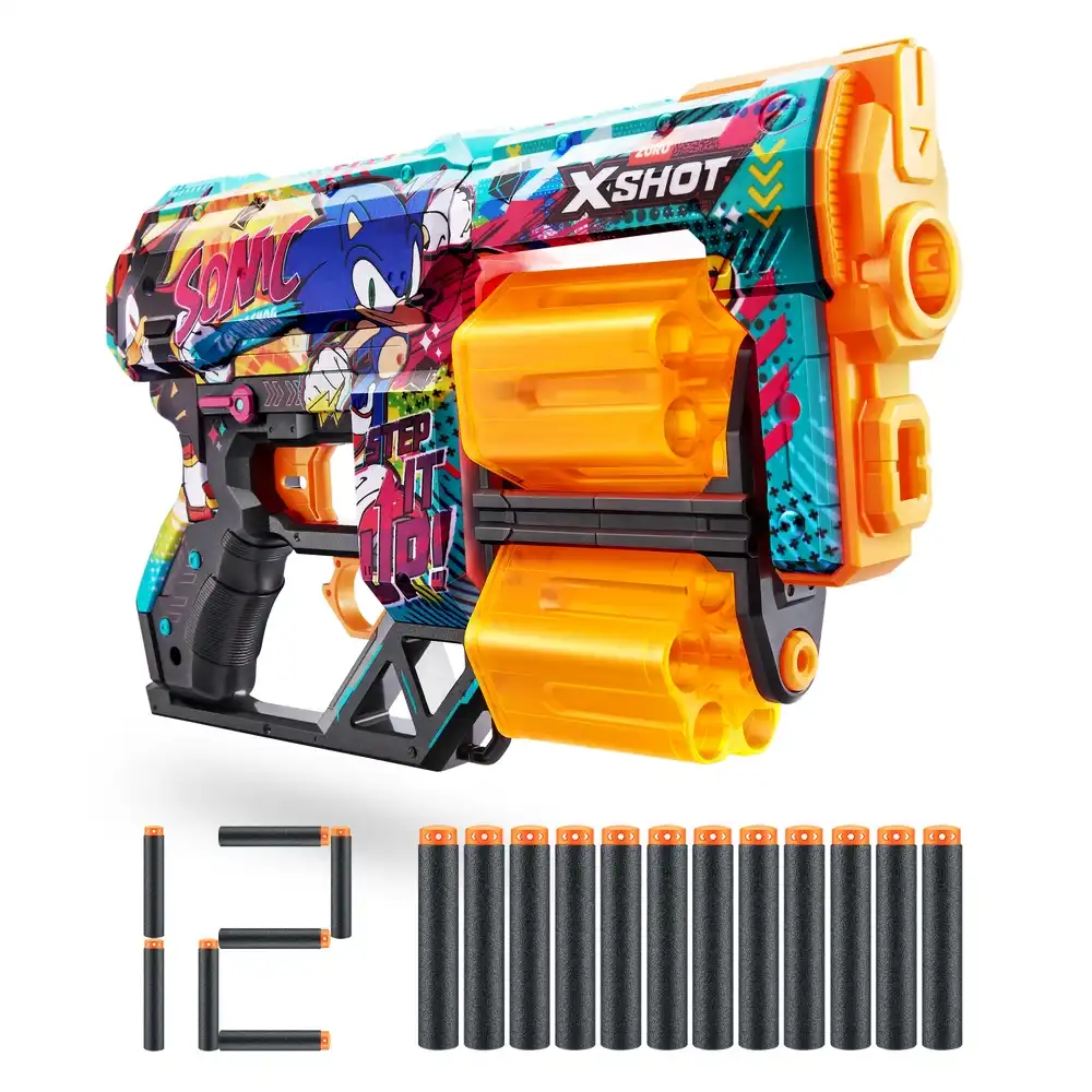 Zuru - X-Shot Dread Sonic The Hedgehog Hyper Spike with 12 Soft Bullets - 36583D