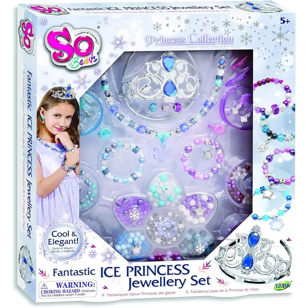 Tasia - So Beads Fantastic Ice Princess Jewellery Set with Crown - T08302-A-A