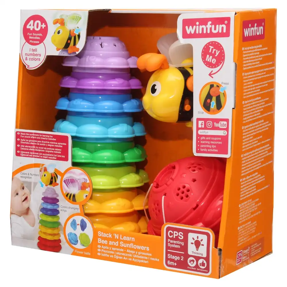 WinFun - Stack 'N Learn Bee and Sunflowers - 000650