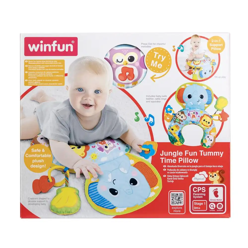 Winfun - Jungle Fun Tummy Time Pillow - 230101