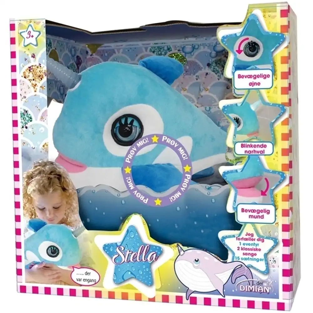 Dimian - Stella Narwhal with Moving Eyes English Version 22 cm - 4616