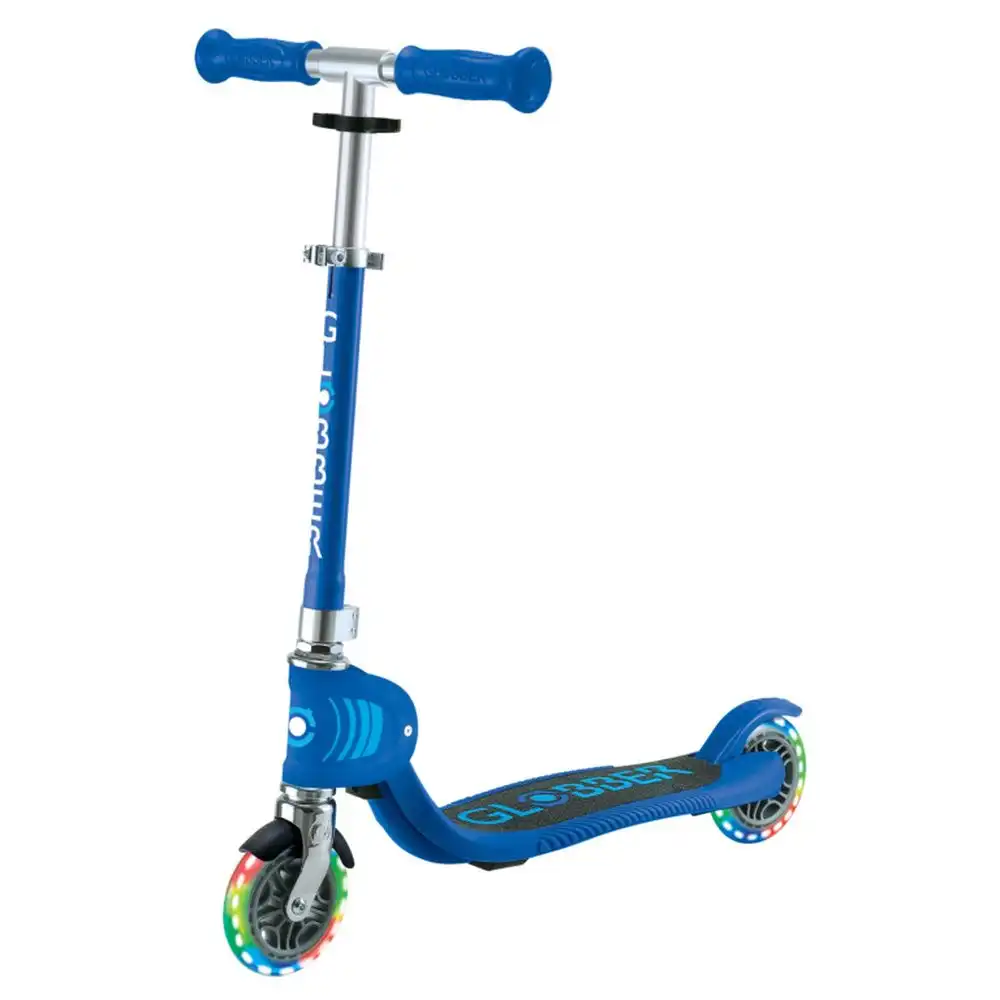 Globber - Flow Foldable Junior Lights 2 Wheels Scooter - Blue - 870-100