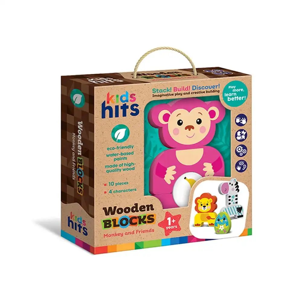 Kids Hits - Wooden Blocks Monkey and Friends - KH20/005
