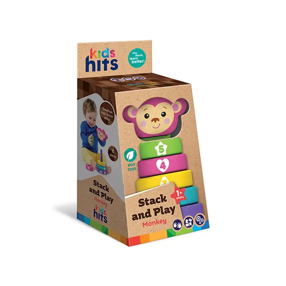 Kids Hits - Wooden Stack and Play Monkey - KH20/013