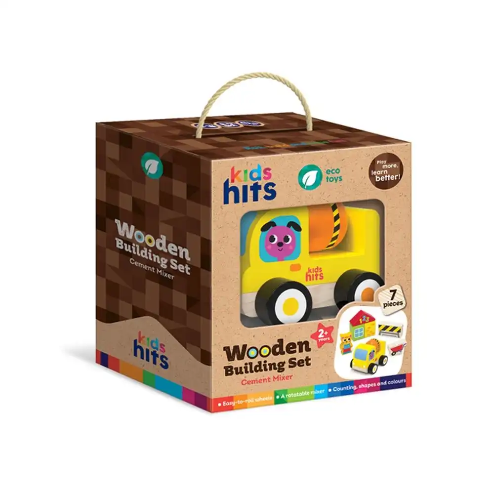 Kids Hits - Wooden Building Set Cement Mixer - KH20/017
