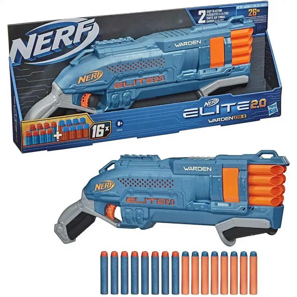 Hasbro - Nerf Elite 2.0 Warden DB-8 16 Foam Bullets - E9959