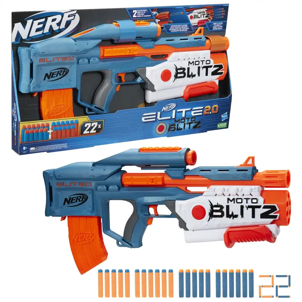 Hasbro - Nerf Elite 2.0 Motoblitz CS-10 22 Foam Bullets - F5872