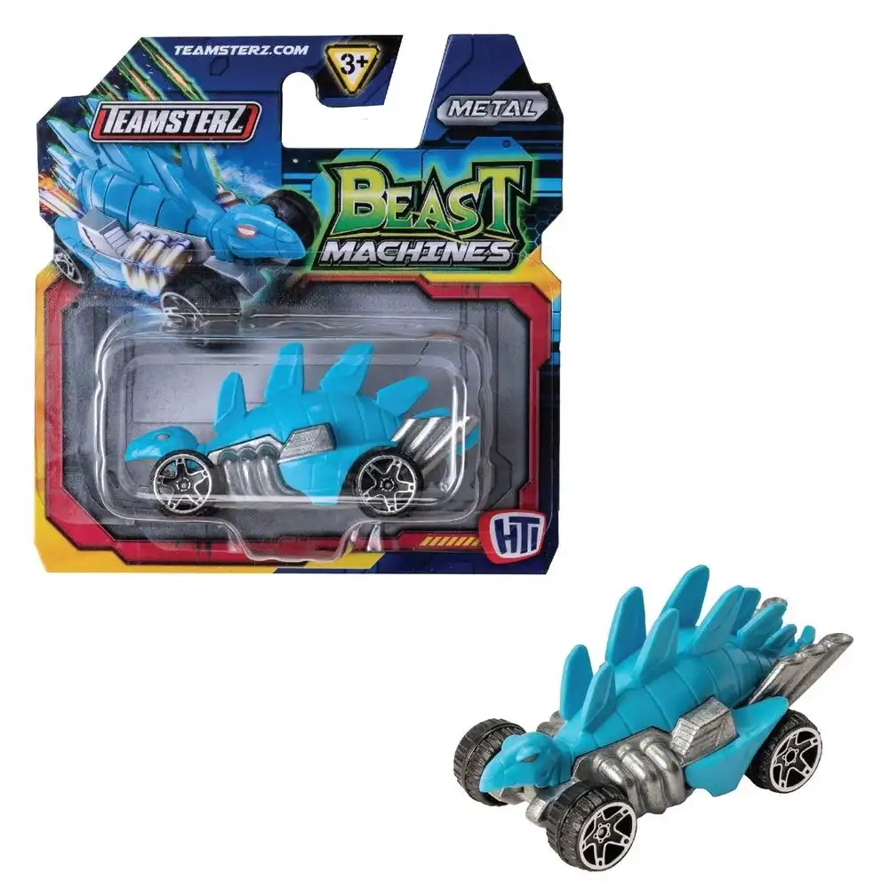 Teamsterz - Beast Machine Metal 3 Inch Dinosaur Blue Car - BM002-2A - 1417432