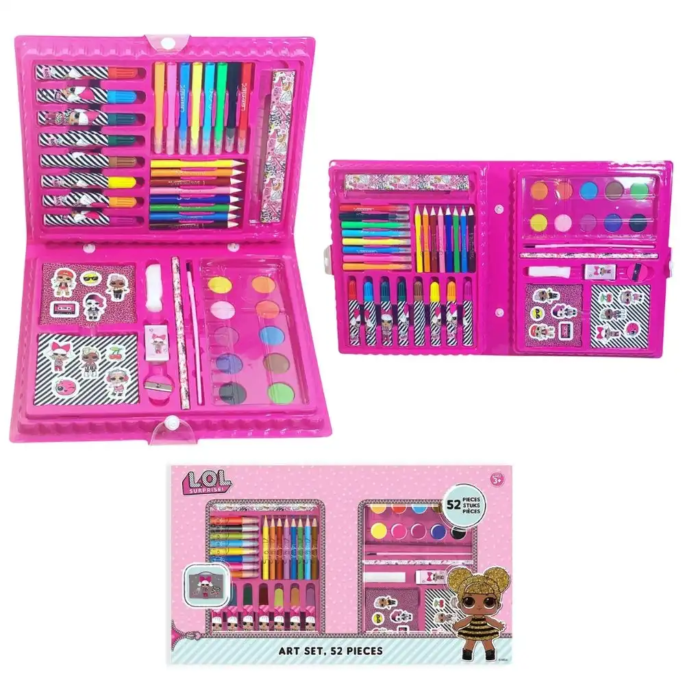 LOL Surprise Arts And Craft Set Includes 52 Pieces Of Art Stationery Including Coloring Pencils And Water Paint - FK-LOL-2302