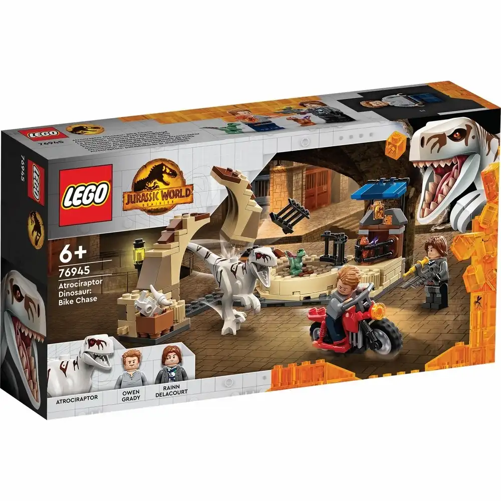 LEGO - Jurassic World Atrociraptor Dinosaur: Bike Chase 169 Pieces - 76945