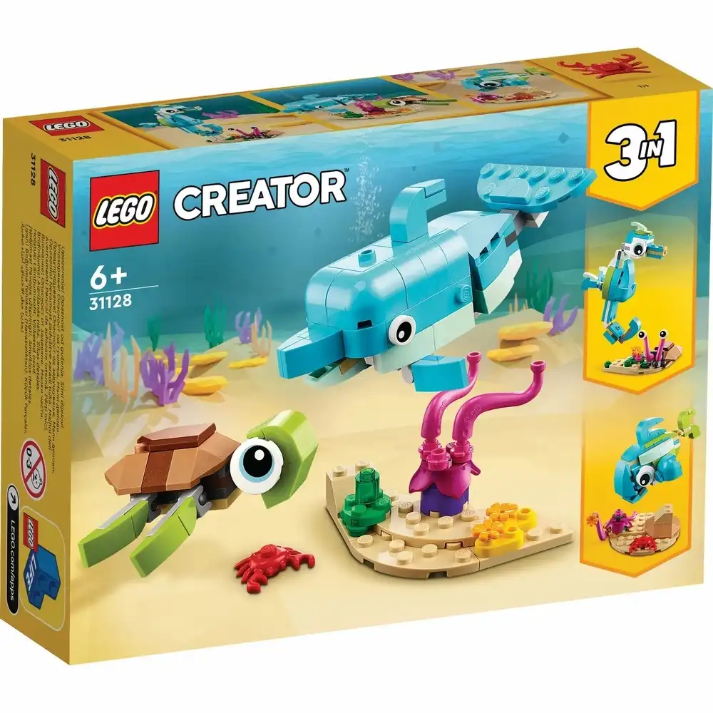 LEGO - Creator 3-in-1 Dolphin and Turtle 137 Pieces - 31128