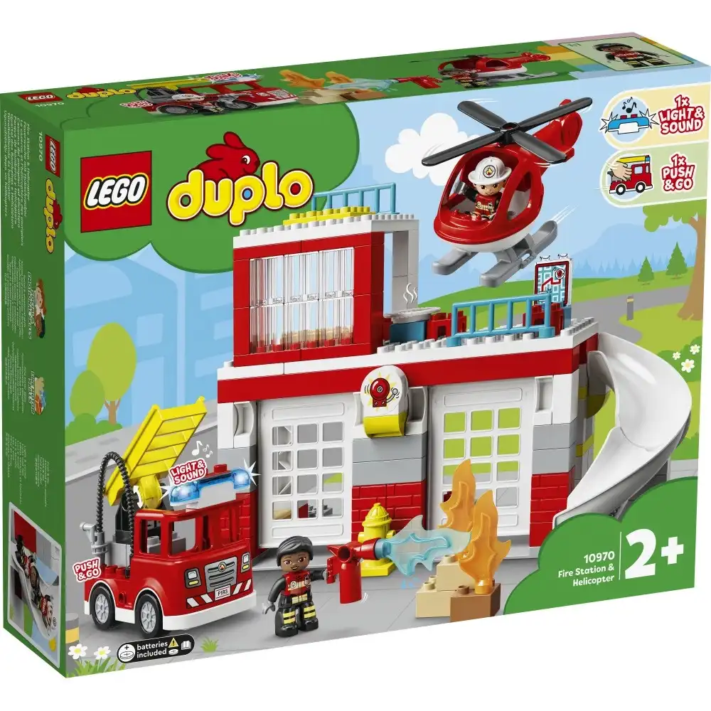 LEGO - Duplo Fire Station & Helicopter 117 Pieces - 10970