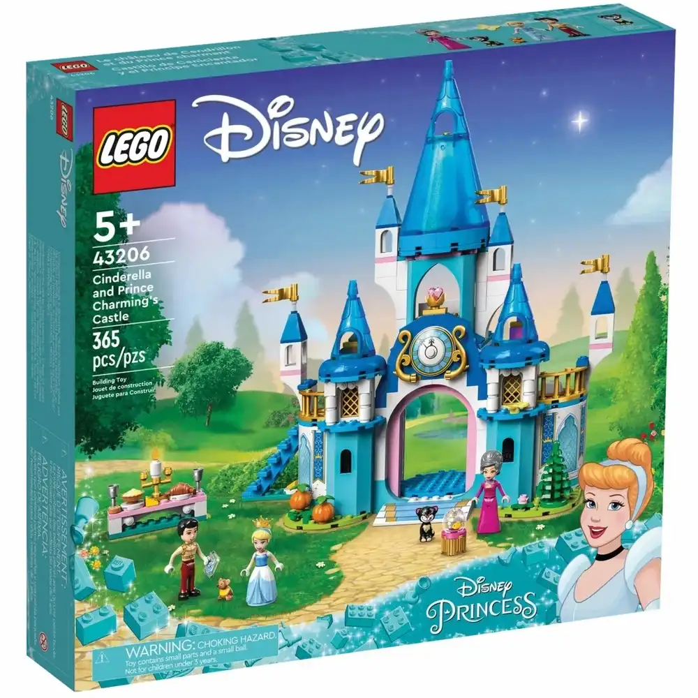 LEGO - Disney Cinderella and Prince Charming's Castle 365 Pieces - 43206