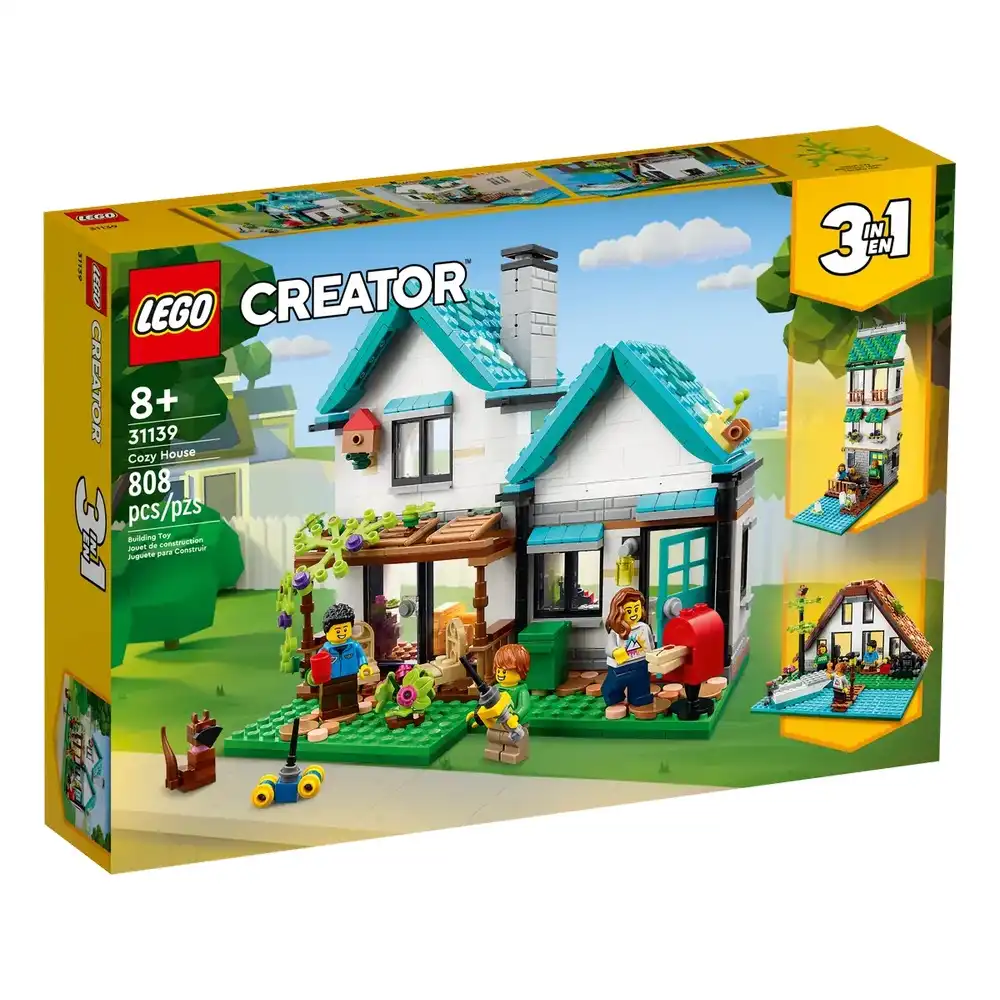 LEGO - Creator 3 in 1 Cozy House 808 Pieces - 31139