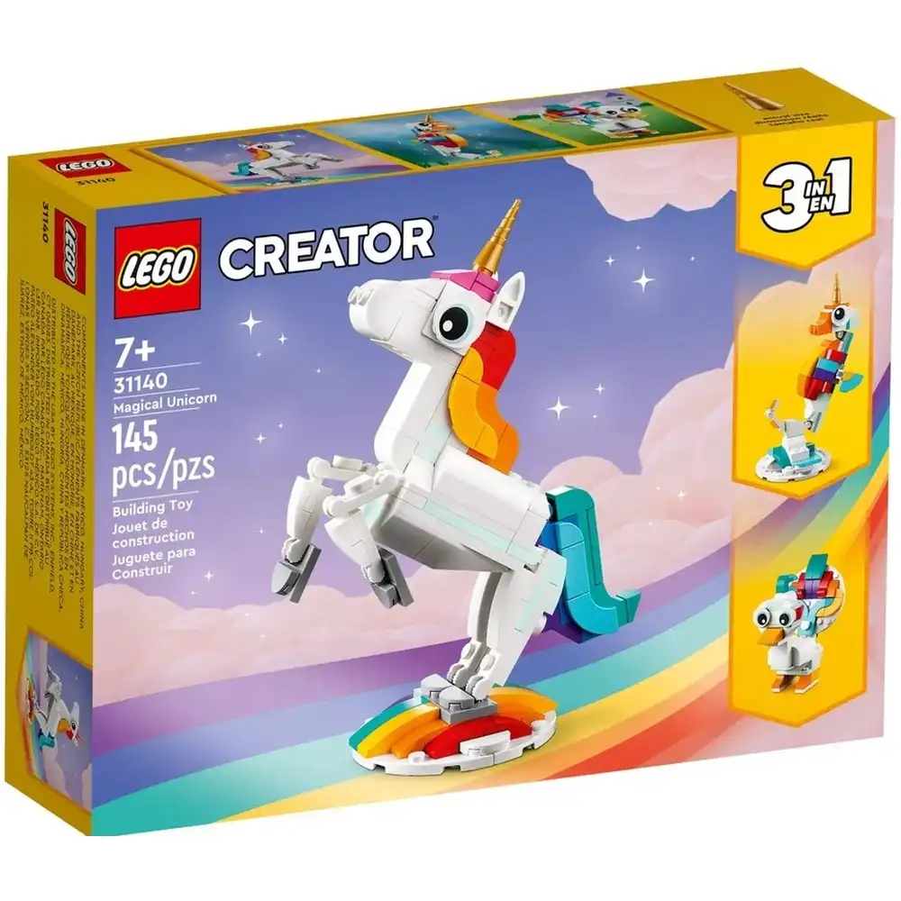 LEGO - Creator 3 in 1 Magical Unicorn 145 Pieces - 31140