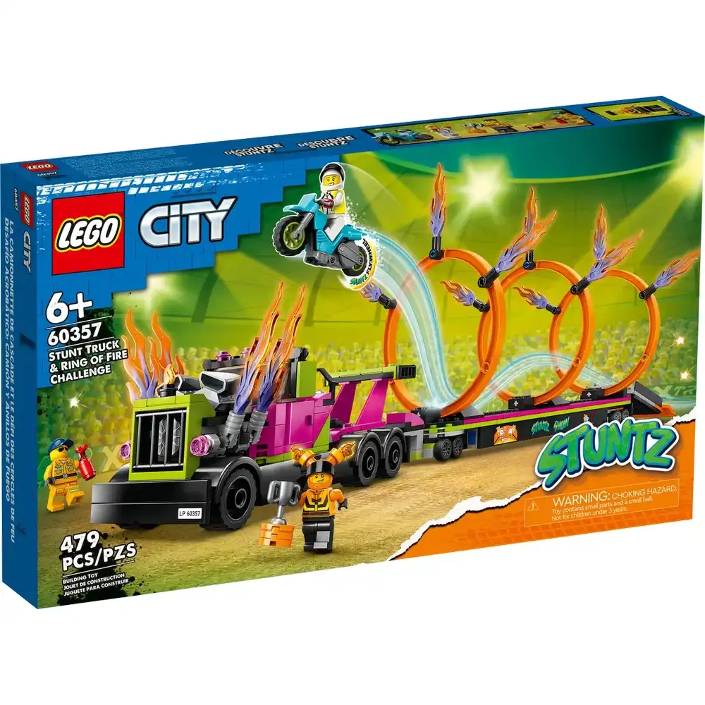 LEGO - City Stunt Truck & Ring of Fire Challenge 479 Pieces - 60357