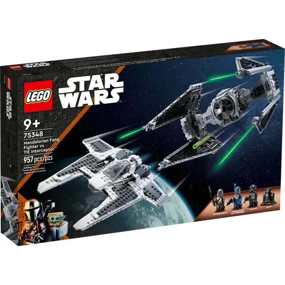 LEGO - Star Wars Mandalorian Fang Fighter vs. TIE Interceptor 957 Pieces - 75348