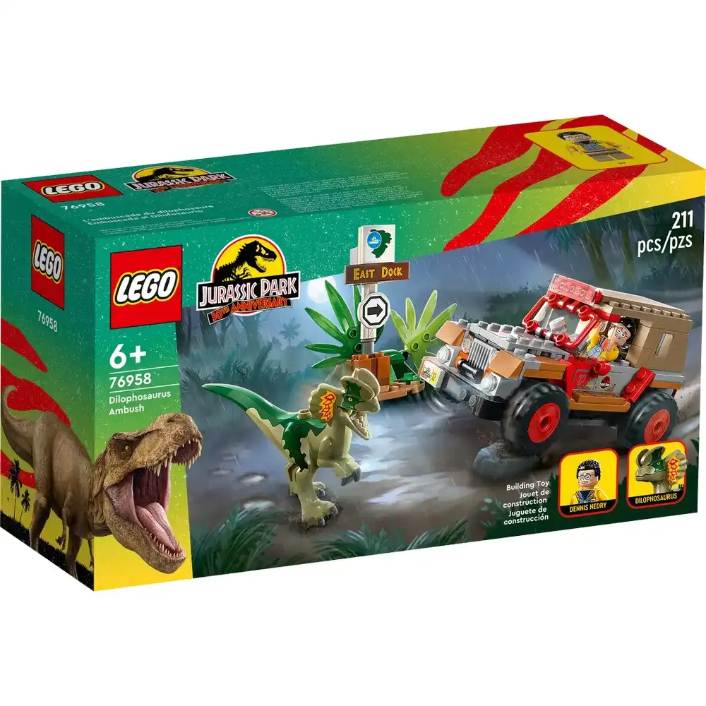 LEGO - Jurassic World Dilophosaurus Ambush 211 Pieces - 76958