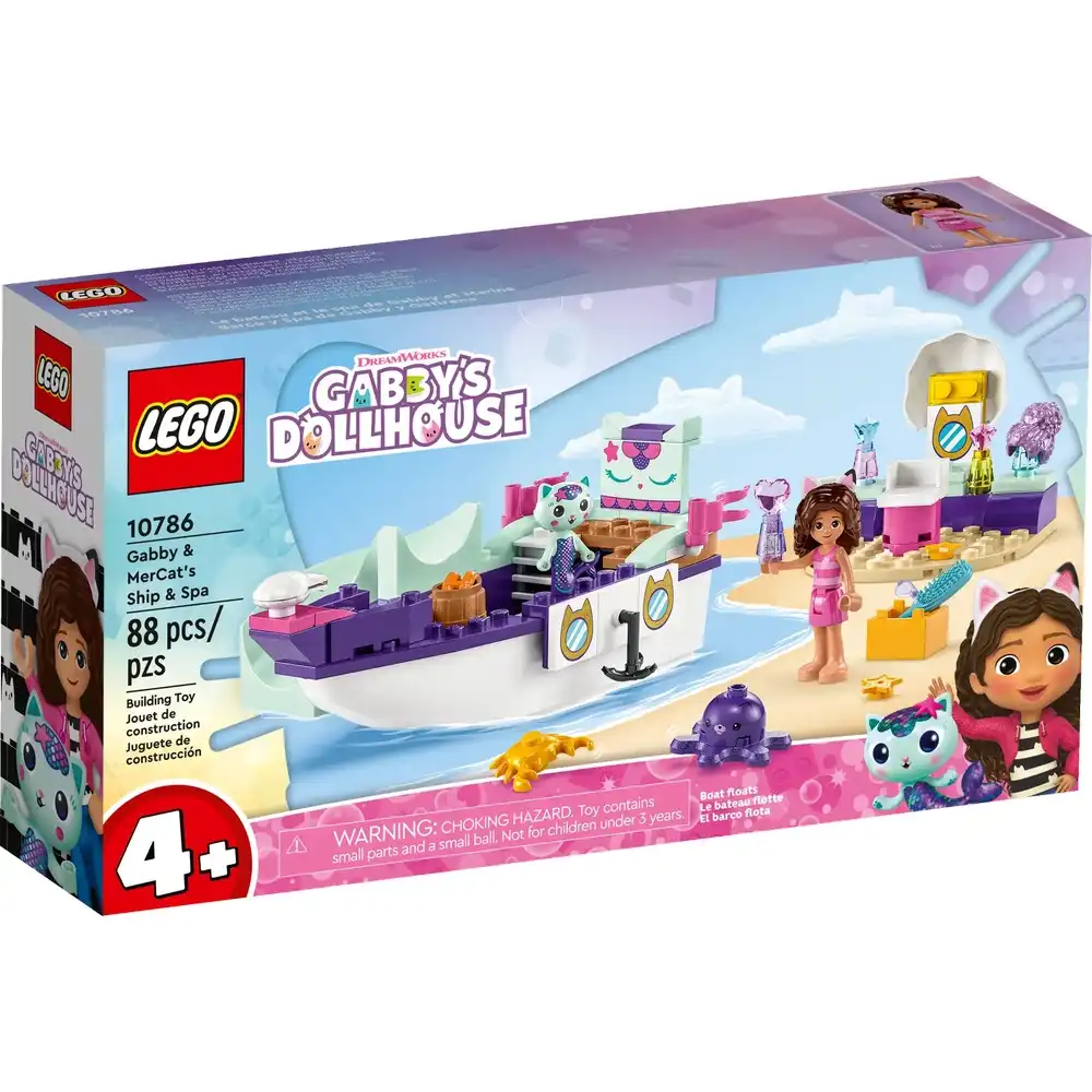 LEGO - Gabby's Dollhouse Gabby & MerCat's Ship & Spa 88 Pieces - 10786