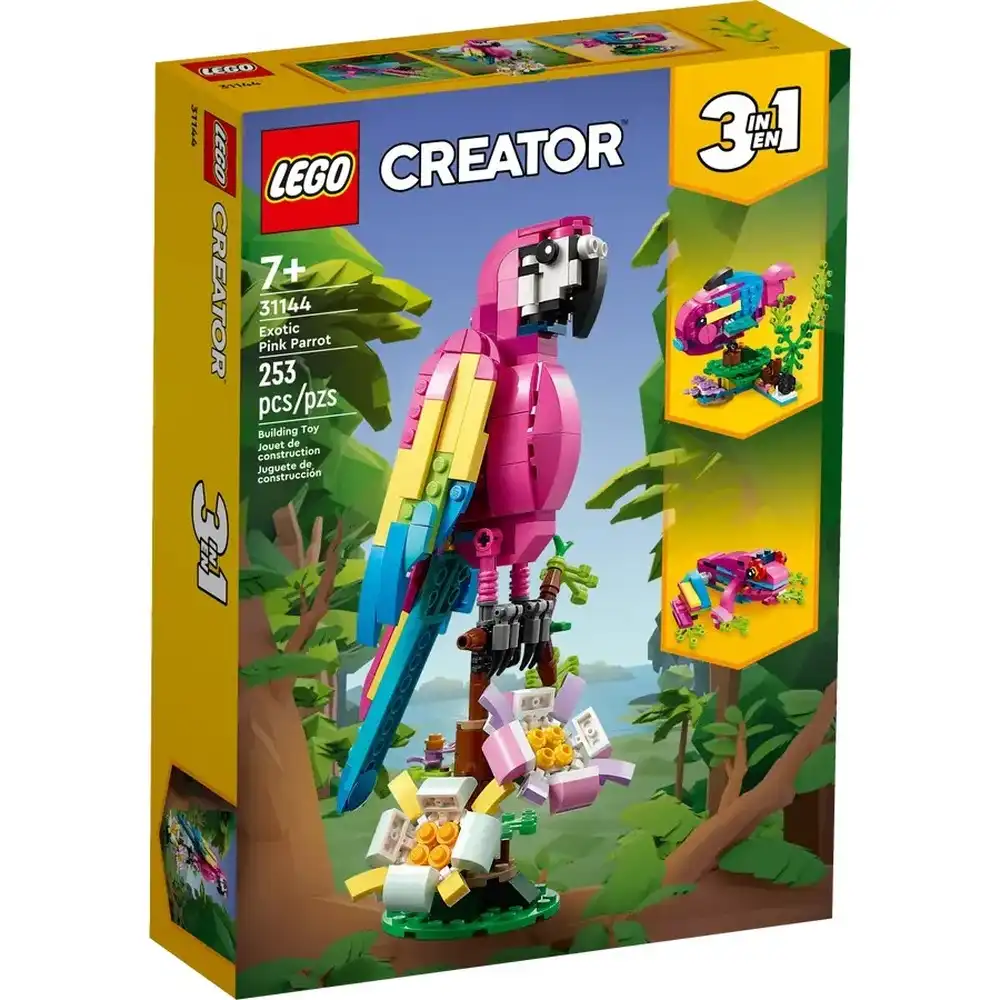 LEGO - Creator 3 in 1 Exotic Pink Parrot 253 Pieces - 31144