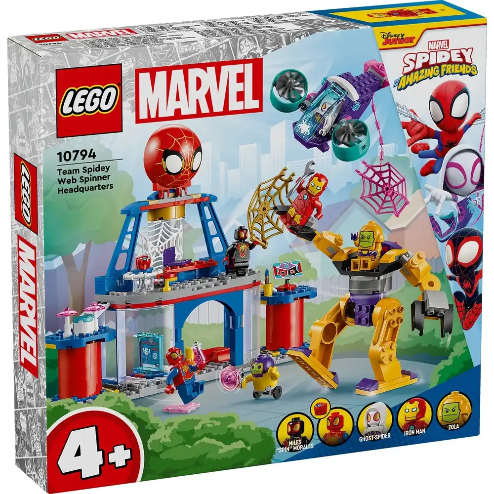 LEGO - Marvel Spiderman Sonic Team Spidey Web Spinner Headquarters 193 Pieces - 10794