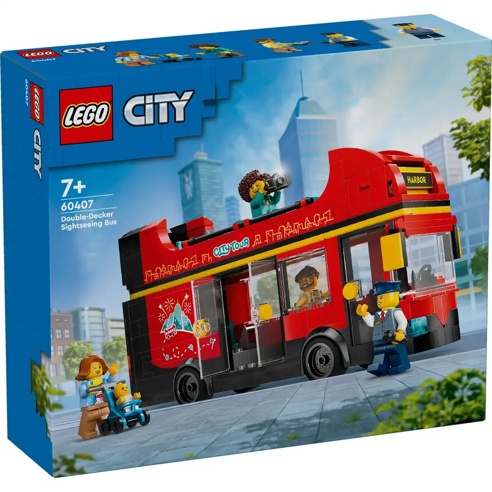 LEGO - City Red Double-Decker Sightseeing Bus 384 Pieces - 60407