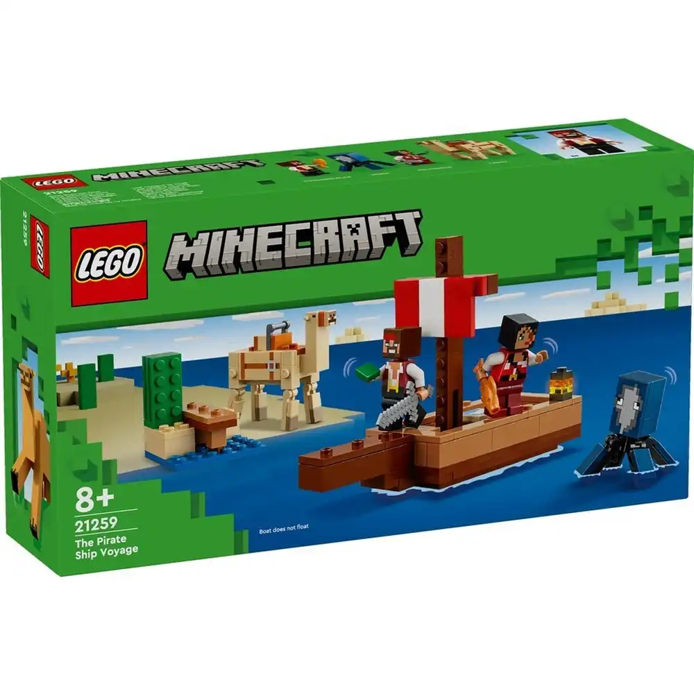 LEGO - Minecraft The Pirate Ship Voyage 166 Pieces - 21259