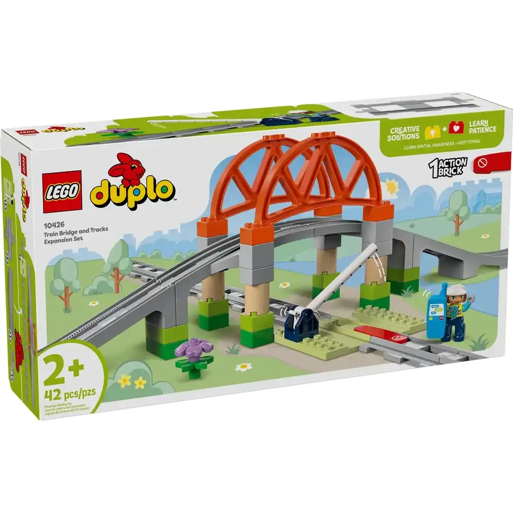 LEGO - Duplo Train Bridge and Tracks Expansion Set 42 Pieces - 10426