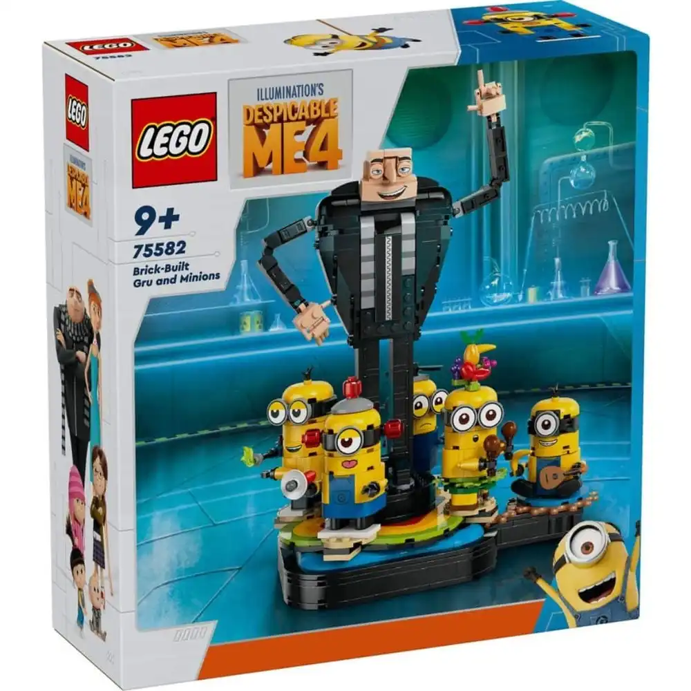 LEGO - Minions Brick-Built Gru and Minions 839 Pieces - 75582